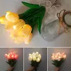 lamp Desk Light Table Lamp Tulips Flowers Night Light Artificial Tulips