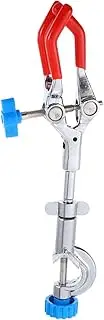 ULTECHNOVO 3 Lab Clip Round Lab Retort Flask Lab Equipment Holder Socket Clamp Stand Nose Vice Chemistry Clamp Clamps Tube Hose Clamp C Clamp Drill Chuck Adapters Keyring Clip Ear Silver Iron