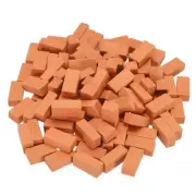 Miniature Bricks Clay Mini Wall Brick for Model Red 100PCS,Scale 1/16