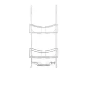 BETTER LIVING Venus 3 Tier Over the Door/Screen Shower Caddy - Aluminium Grey
