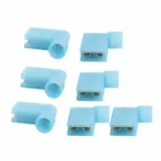 A● 7 Pcs AWG 22-18Full Insulated Female Spade Crimp Flag Connector Terminal Blue