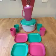 Vintage Tupperware TupperToys Kitchenware: Cake Plate, Pitchers, Cups, Plates