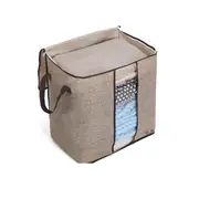 3Pcs Foldable Clothes Storage Bag Clothes Quilts Divider Organizer High Capacity Folding Bamboo Bags Bed Under Closet