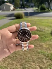 Fossil Multifunction Two-Tone Stainless Steel Watch rose gold /brown