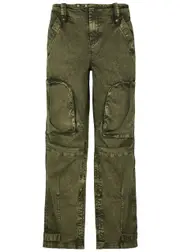 Free People Can't Compare Stretch-cotton Cargo Trousers - Olive - XS (UK 4-6 / XS) XS (UK 4-6 / XS)