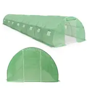 Polytunnel Greenhouse Steel Frame Outdoor Gardening Walk-In Plant House 12x3m