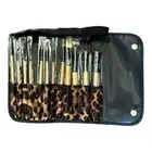 Ivation 12 Pc Makeup Brush Set with Stylish Leopard Bag Designed by Ivation