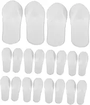 LIFKOME 20 Pairs Disposable Slippers for Guests Comfortable Closed Toe Design Non Slip Sole for Hotels Spas Parties and Home Use Soft Non Woven Wedding Slippers