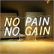 Sign Lamp No Pain No Gain Neon Sign for Room Wall Art Decor USB with Dimmable Switch Led Light for Living Room Kids Bedroom 36х16cm