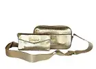 MICHAEL KORS MAISIE 2 IN 1 SMALL CAMERA CROSSBODY BAG EXOTIC PRINT PALE GOLD