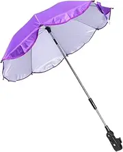 Kisangel Convenient Cart Sun Umbrella Multifunctional Stroller Umbrella for Outdoor Use Lightweight and Durable Easy to Install Cart Supplies Purple
