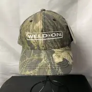 NWT MOSSY OAK WELD ON LOGO CAMOUFLAGE HOOK LOOP ADJUSTABLE BACK CLOSE HAT