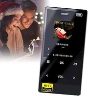 32GB Wireless MP3 Player with HiFi Sound, Touch Screen, 20H Playback, FM Radio/Record, Built-in Speaker - Portable Music Player for Sports & Study,32GB