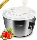 Stainless Steel Salad Spinner Large Multi-Use 5 Qt