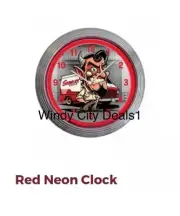 Snap On Tools 15 Inch Lighted Red Neon Wall Clock Shop Garage Man Cave NEW