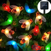 Luces de cadena de hadas solares Luces de cadena de abeja LED para exteriores