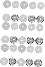 TEHAUX 3sets Rotary Knife Replacement Blades Quilting Cutting Blades 45mm Sewing Craft Cutter Silver for Materials Cutting 10pcs*3