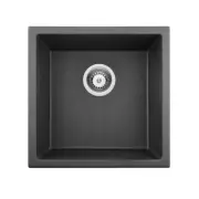 600*460*225mm Matte Black Single Bowl Quartz Undermount Kitchen Sink
