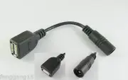5x USB 2.0 Female Jack To 5.5x2.1mm Female DC Power Supply Extension Cord Cable