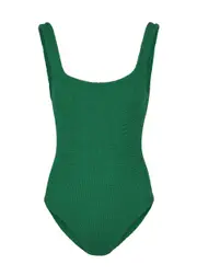 Hunza G Seersucker Swimsuit - Dark Green - One Size ONE SIZE