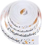 CALLARON 1 Roll Graduation Party Ribbon Wide Long Durable Decorative Ribbon for Present Wrapping DIY Crafts Bows Floral Projects for Spring