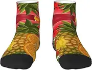 [pvinnk] Fresh Fruits Pineapple Print Functionality Socksing Adult Socks For Workout Winter Warmth And Everyday Wear