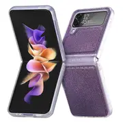 For Samsung Galaxy Z Flip4 5g Anti-scratch Phone Case Texture Pu Leather Coated Pc Folding Non-slip Back Cover