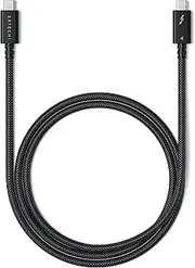 SATECHI Certified USB-C Thunderbolt 4 Cable (3.2ft/ 1M) 8k/60Hz Display, 40Gbps Data Transfer, 240W PD, PCIE, Compatible with Thunderbolt 4/3, USB4, USB-C, for MacBook Pro, Hubs, Docking and More