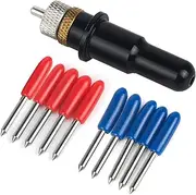 Gyorwst 1Pc Blade Holder Black Colour +5 Pcs 45 + 5 Pcs 60 Degree Refine Redsail Cutter Plotter Cutting Blades