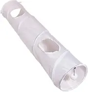 Fonowx Kitten Tunnel Tube, Cat Tunnels Kitty Running Chase, Collapsible with Play Ball Interactive Toy, House Cat Tunnel for Indoor Cats, Straight Shape