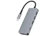 Bonelk Long-Life USB-C to 6-1 Multiport Hub w HDMI USB-C PD USB-C 3x USB-A Grey