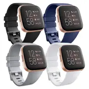 4Pcs Silicone Replacement Watch Band for Fitbit Versa Fitbit Versa 2 Fitbit Versa Lite