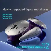 X2 Silent Bluetooth Mouse Metal Base Wireless Gaming Mouse for Computer Laptop