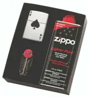 Zippo Lucy Ace Lighter Gift Box Set With Fluids & Flints