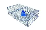 10 x Wilson Heavy Duty Rectangular Crab Traps - Bulk 2 Entry Blue Mesh Crab Pots