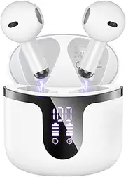 Wireless Earbuds Bluetooth 5.3 LED Display Headphones with ENC Mic,40H Bluetooth Earphones in Ear Deep Bass Stereo Sound,Mini Ear Buds IP6 Waterproof,Touch Control for Work Sport