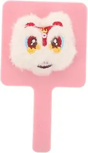 FRCOLOR Plush Hand Mirror Makeup Mirror Makeup Vanity Mirror Small Mirrors Fancy Mirror Practical Hand Mirror Handheld Mirror Cute Hand Mirror Hand Mirror Portable Red Glass