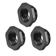 Threaded Reducing Bushings Nylon Connector M32 Male to M25 Thread Black , 3 Pcs