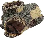 NUZAMAS Fish Tank Ornament Aquarium Resin Shelter Hole Aquarium Resin Tree Cave Ornaments Fish Tank Decorations Tree Log for Hiding