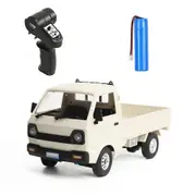 D12 Mini 1/16 2WD RC Car Simulation Drift Climbing Truck LED Light On-Road 130 Motor Fit D12 for Kids Gifts Toys,1B white