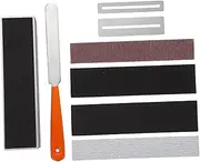 SWOOMEY 1 Set Professional Guitar Fret File with Ergonomic Handle Durable Polishing Tool for String Instruments Multi Sided Sandpaper Leveling Rod Portable Guitar Maintenance Kit