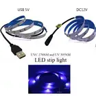 12V 5V Flexible LED Strip Ultraviole Purple light 2835 UVC+UV 270nm+395nm UV