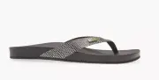 Reef Women's Cushion Court Faux Leather Flip-Flops Sandals, Black Snake Print 9