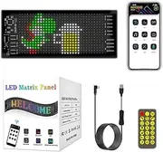 YEKUYEKU Flexible LED Scoreboard, USB RGB LED Scrolling Display Programmable, Bluetooth Control Text Pattern Graffiti Animation Sign, for Car, Shop, Bar, Party, Advertising Board (7 x 17 cm)