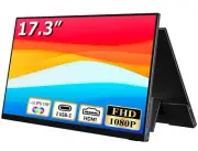 CUIUIC 17.3" Gaming Monitor 2ms 60Hz Portable Monitor PC Screen 1920*1080 2000:1