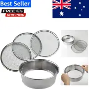 Compact 3PCS Garden Sieve Set - 8-1/4 inch Stainless Steel for Bonsai Lovers
