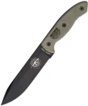 ESEE CM6 Tactical Survival Knife Fixed Blade Green Micarta Handle Scales Sheath