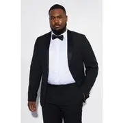 Mens Black Plus Tuxedo Single Breasted Suit Jacket
