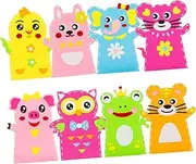 JOINPAYA 8pcs DIY Non Woven Fabric Hand Puppet Craft Kit for Safe Materials for Creative Artwork and Family Fun