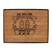 May Gemin Birthday All Men Are Created Equal - Funny Novelty Doormat Man Cave Floor mat